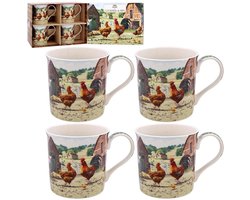 Mokkenset - cadeauset - haan en hen - set van 4