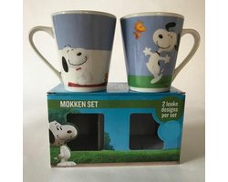 Mokkenset van 2 Charlie Brown SNOOPY-mokken