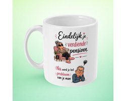 Mokster Pensioen Mok Vrouw - Grappig Pensioen Cadeau voor Vrouw - Gepensioneerde Vrouw - Keramische Koffiemok