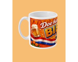 Mokster WK Mok - Doe Hier Maar Bier In - Keramische Koffiemok - Oranje Supporter - Voetbal Mok