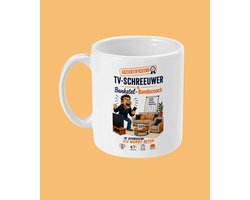 Mokster WK Mok TV-Schreeuwer & Bankstel Bondscoach – Grappige Oranje Supporter Mok – Nederlands Elftal Cadeau – Voetbal Mok – Keramische Koffiemok 325 ml