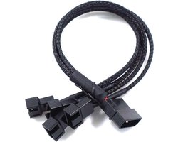 Molex 4 Pin Naar 4X3/4-Pin 5v12v Usb Mouwen Dual Fan Power Adapter Kabel 27Cm ETH Ethereum Mining