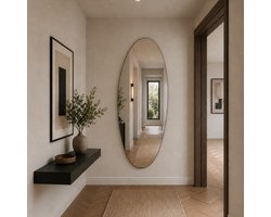 Mølin Mirrors - 175x74 - Wandspiegel - Asymmetrische spiegel - Hangende spiegel - Grote Organische Spiegel- Geschikt voor de woonkamer, slaapkamer en hal
