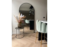 Mølin Mirrors - 200x100 - Zwart - Grote Staande Spiegel - Boogspiegel - Wandspiegel - Passpiegel