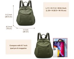 Molle Schoudertas voor Dames, Lichtgewicht Nylon Rugzak met Veel Vakken