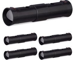 mollenval - set van 5 - Ø 6 cm - diervriendelijk - kleppen - verstelbaar - kunststof - zwart