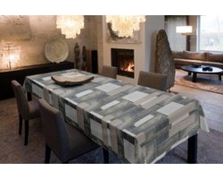 Molton Tafellaken - Tafelkleed - Tafelzeil - Duurzaam - Hoogwaardig - Dikkere onderlaag - Soepel - Aangenaam Gevoel - Opgerold Op Dunne Rol - Grijs - Geen Plooien - 140cm x 280cm