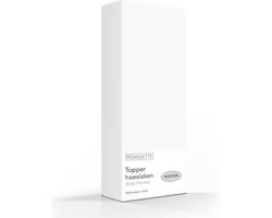 Molton topper hoeslaken - Wit - 2-persoons (140x200 cm)