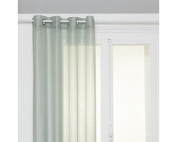 Moly Gordijn - Vitrage Gordijnen - Sheer Curtains – Lichtdoorlatende Raamgordijnen - Moderne Raamdecoratie voor Woonkamer & Slaapkamer - Polyester - 135 x 240 cm - Celadon Groen
