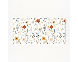 Momentuals Luxe Bureau Onderlegger Spring Floral - 80x40 - Muismat XXL - Bureau Organizer - Bureaumat - Onderleggers - Bureau Accessoires - Gaming Mat - Onderlegger - Desk Organizer - Bureaulegger - Wit & Bloemen