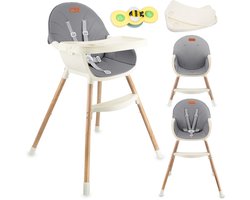 MoMi REKI 2-in-1 Kinderstoel - Meegroei Kinderstoel en Stoeltje - Tot 20 kg - Grijs