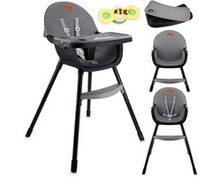 MoMi REKI 2-in-1 Kinderstoel - Meegroei Kinderstoel en Stoeltje - Tot 20 kg - Zwart
