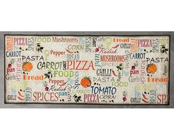 MOMO Rugs - Loper – Pizza - 60x115 cm - vloerkleed - laagpolig tapijt - Design, Modern - Kitchen Masters