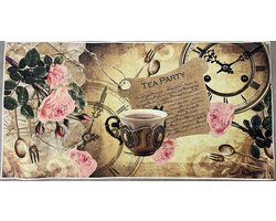 MOMO Rugs - Loper - Thee Party - 60x140 cm - vloerkleed - laagpolig tapijt - Design, Modern