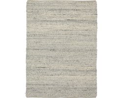 MOMO Rugs Sten Grey Vloerkleed - 160x230  - Rechthoek - Laagpolig,Structuur Tapijt - Industrieel - Grijs, Wit, Zwart