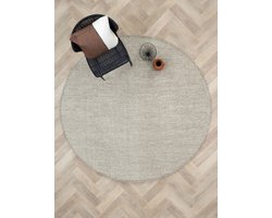 MOMO Rugs Teppe Camel Rond Vloerkleed - 200 cm rond - Rond - Laagpolig, Rond, Structuur Tapijt - Industrieel, Scandinavisch - Beige, Bruin