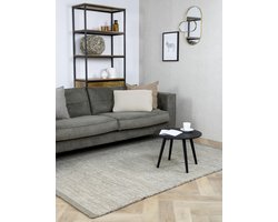 MOMO Rugs - Teppe Grey White Vloerkleed - 160x230 cm - Rechthoekig - Laagpolig, Structuur Tapijt - Industrieel, Landelijk, Scandinavisch - Grijs, Wit