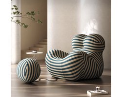 Mom's Hug Compressiebank, Comfortabele Rugleuning, Een Must-Have voor Kleine Huishoudens, Zachte Stof, Lazy Gospel, Blauw en Geel