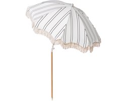 MONDELLO - Tuinparasol - Zwart/Wit - Polyester