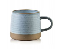 MONDEX BASIC NATURE Keramische Mok - Blauw, 400ml, 14x9x9cm