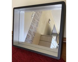 MondiArt Spiegel Lijst Zilver / Zwart 50x40 Vintage - Luxe uitstraling