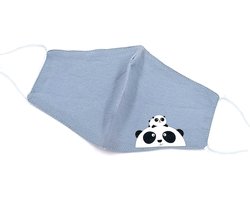 Mondkapje Kind - Mondmasker Kinderen - Wasbaar en Herbruikbaar - Lichtblauw