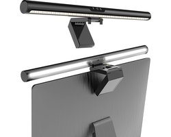 Monitor lamp Met Backlight - Bureaulamp - Leeslamp - Klemlamp - Light Bar - Dimbaar - Verschillende kleurinstellingen - Zwart