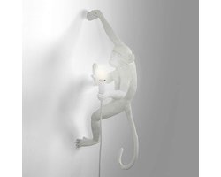 Monkey Lamp - Aan Muur Hangend Rechts / Wit / Voor Binnen - Seletti - []
