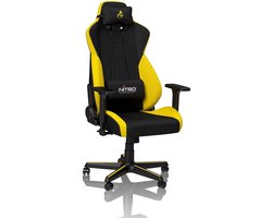 Monkey's Kantoorstoel - Gamingstoel - Bureaustoel - Leunstoel - PC Stoel - Hoogte Verstelbaar - Ergonomische Stoel - Draaibare Stoel - Luxe - Zwart - Geel
