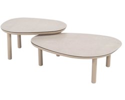 Monroe set loungetafels 65xH32 cm en 80xH27 cm latte Taste 4SO