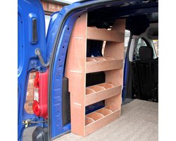 Monster Racking Peugeot Partner II Bedrijfswagen interieur - Bestelbus Opslag Stelling Kast Bedrijfswageninrichting - Hout