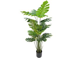 Monstera Kunstplant 165cm | Grote Monstera Kunstplant | Kunstplant voor Binnen | Grote groene kunstplant | Kunst gatenplant | Nep Monstera
