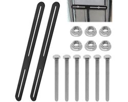 Montageset voor brievenbus en meubels, 2 stuks, 280 x 24 mm, roestvrij staal
