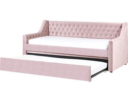 MONTARGIS - Slaapbank - Roze - Fluweel