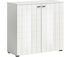 Monte ladekast wit hoogglans MDF TZ wit NB - 37x92x86cm