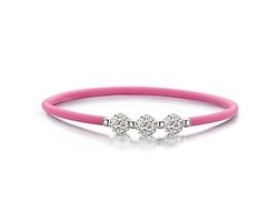 Montebello Armband  Elodea - Rubber - 925 Zilver - 6mm - Rek