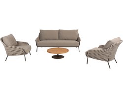 Montera stoel bank loungeset 4 delig teak rope terre 4 Seasons Outdoor