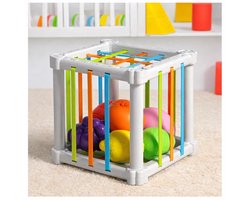 Montessori Baby Vormsorteerder Kubus – Educatief Speelgoed 1 Jaar – Regenboog Sorteer Blokken – Motoriek & Cognitieve Ontwikkeling