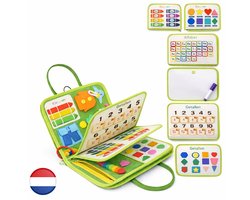 Montessori Boek - Busy Board - Speelgoed Auto - Speelgoed Onderweg - Montessori Boek - Sensorisch Speelgoed - Activiteiten Boek 2 - 4 Jaar - Kleuren - Vormen - Cijfers - Alpfabet - Educatief Montessori Speelgoed