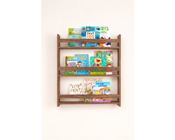 Montessori Boekenkast – Kinderboekenkast - Okkernoot - 74 x 79.5cm