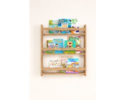 Montessori Boekenkast – Kinderboekenkast - Pijnboom - 74 x 79.5cm