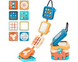Montessori Busy Board Activiteitenkubus – Sensorisch Speelgoed 1-3 Jaar – Educatief Speelgoed– Motoriek & Cognitie Ontwikkeling – Reisspeeltje – Compact & Draagbaar – Ideaal Cadeau voor Peuters - voor Jongens & Meisjes