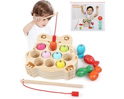 Montessori-educatief speelgoed voor kinderen vanaf 2 jaar, magnetisch visspel in kikkervorm, kerstspeelgoed, cadeau voor meisjes en jongens van 2 tot 5 jaar
