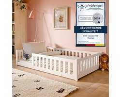 Montessori Kinderbed Vloerbed met Matras en Valbeveiliging 120x200 cm