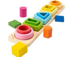 Montessori-speelgoed Voor Jongens En Meisjes Van 1, 2 En 3 Jaar - Houten Sorteer- En Stapelspeelgoed Voor Baby's En Peuters, Educatieve Vormen- En Kleurensorteerder Voor Kleuters.