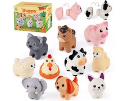 Montessori-Speelgoed Voor Peuters - Met 10 Verschillende Dieren - Kleuren Sorteren En Stapelen, Matchen En Leren - Speelgoed Voor Motorische Vaardigheden - Baby-Zintuiglijke Educatieve Spellen Cadeau Voor Kinderen, Jongens En Meisjes