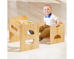 Montessori Tafel en Stoel Set voor Kinderen – Ideaal voor Creatieve Activiteiten en Spelletjes