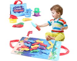 Montessori visspel voor peuters - met stapelbekers - Speelgoed voor 1-jarigen - Kleursorteerspeelgoed voor baby's van 12-18 maanden - Cadeau voor een éénjarige, Beste paascadeau voor kinderen van 1-3 jaar