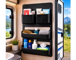 MONTKIARA RV Deur Opbergbox Set van 2 - Universeel - ABS Opbergbak voor Camper, Caravan & Wohnmobil - Deurpaneel Organizer