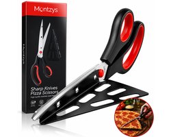 Montzys® 2 in 1 Pizzaschaar - Pizzames & Pizzasnijder - Pizzaknipper & Pizzaschep - Keuken Accessoires & Keukengerei - voor BBQ & Pizza